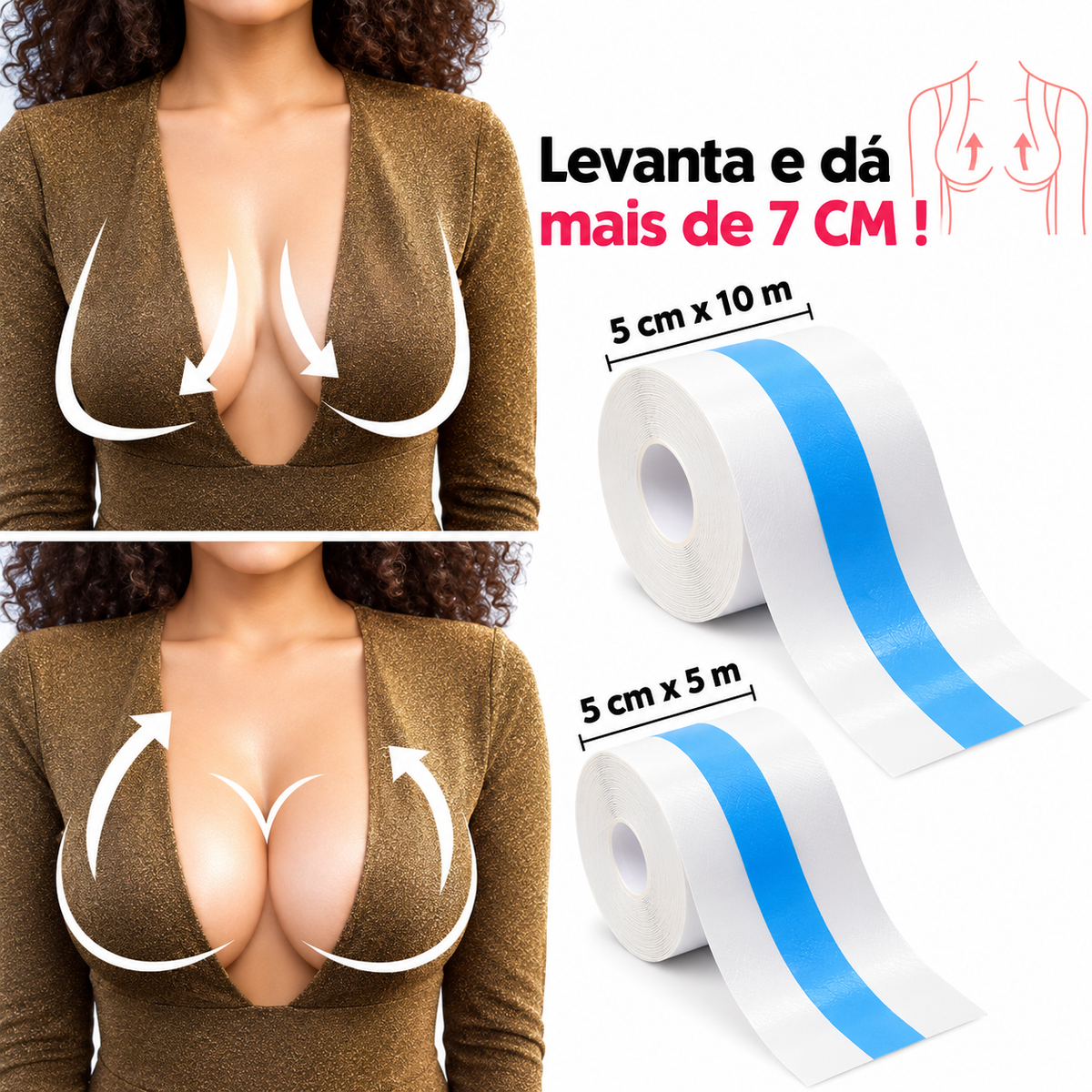 Marca (AC) Aura Curve-Fita Modeladora de peito