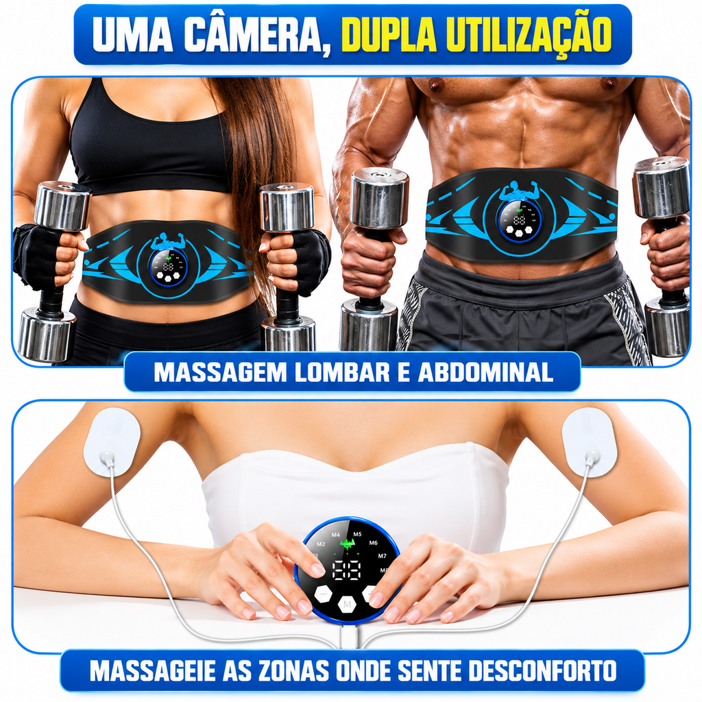 Marca(AC)Aura Curve-Cinto Modelador Abdominal Inteligente Elétrico.
