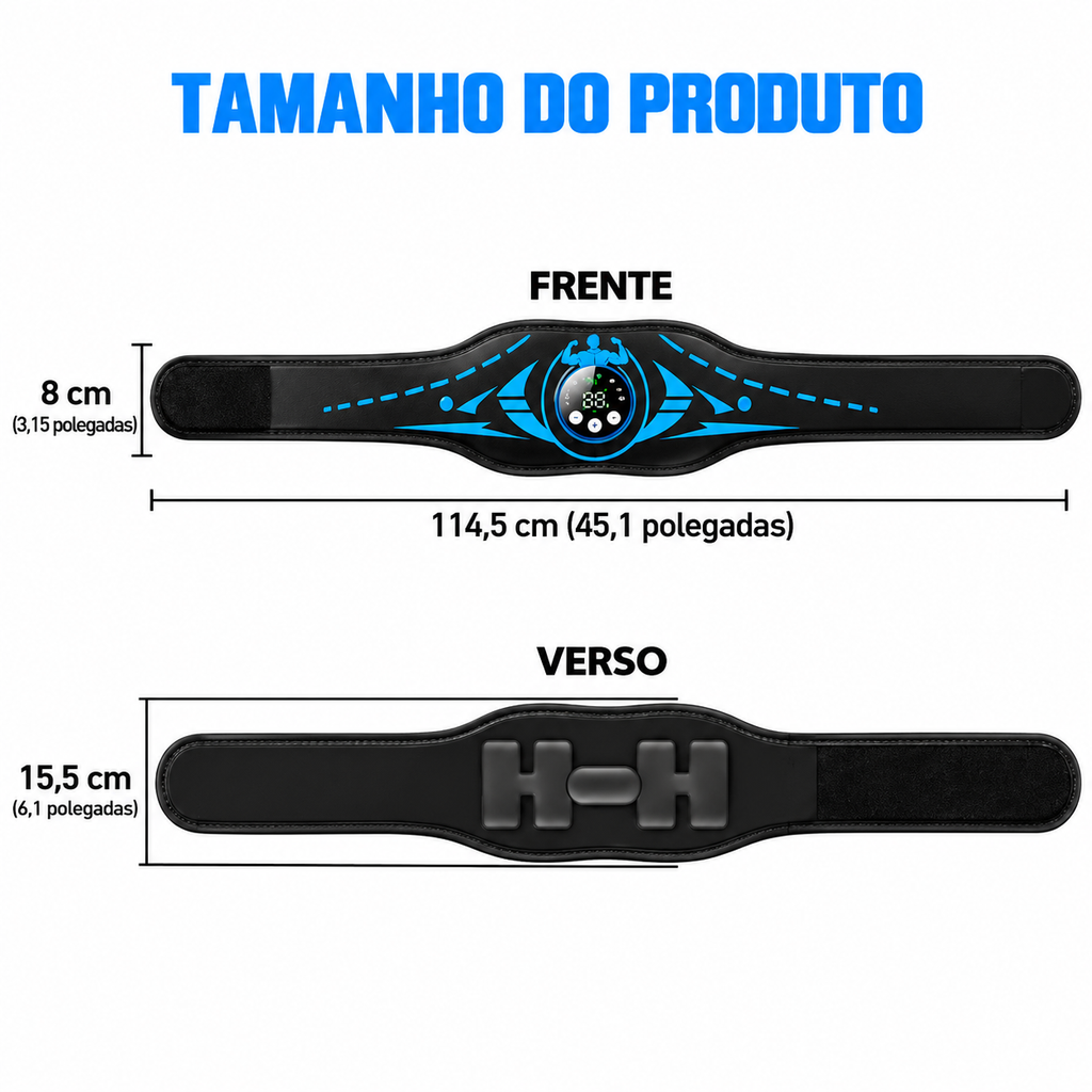 Marca(AC)Aura Curve-Cinto Modelador Abdominal Inteligente Elétrico.