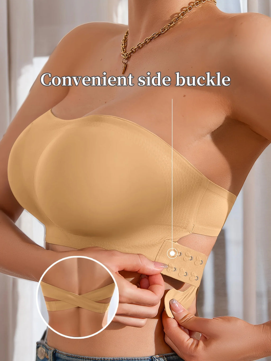 Marca (AC) Aura Curve-Soutiens feminino sem alças.