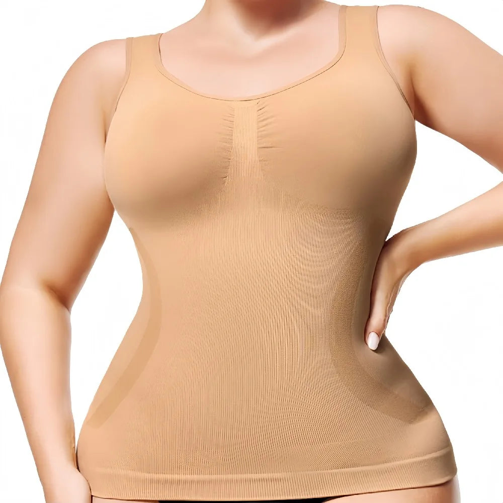 Marca(AC) Aura Curve- Camisola Modeladora Sem Costura, com Controle de Barriga para Mulheres.