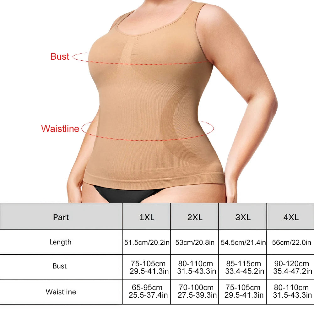 Marca(AC) Aura Curve- Camisola Modeladora Sem Costura, com Controle de Barriga para Mulheres.