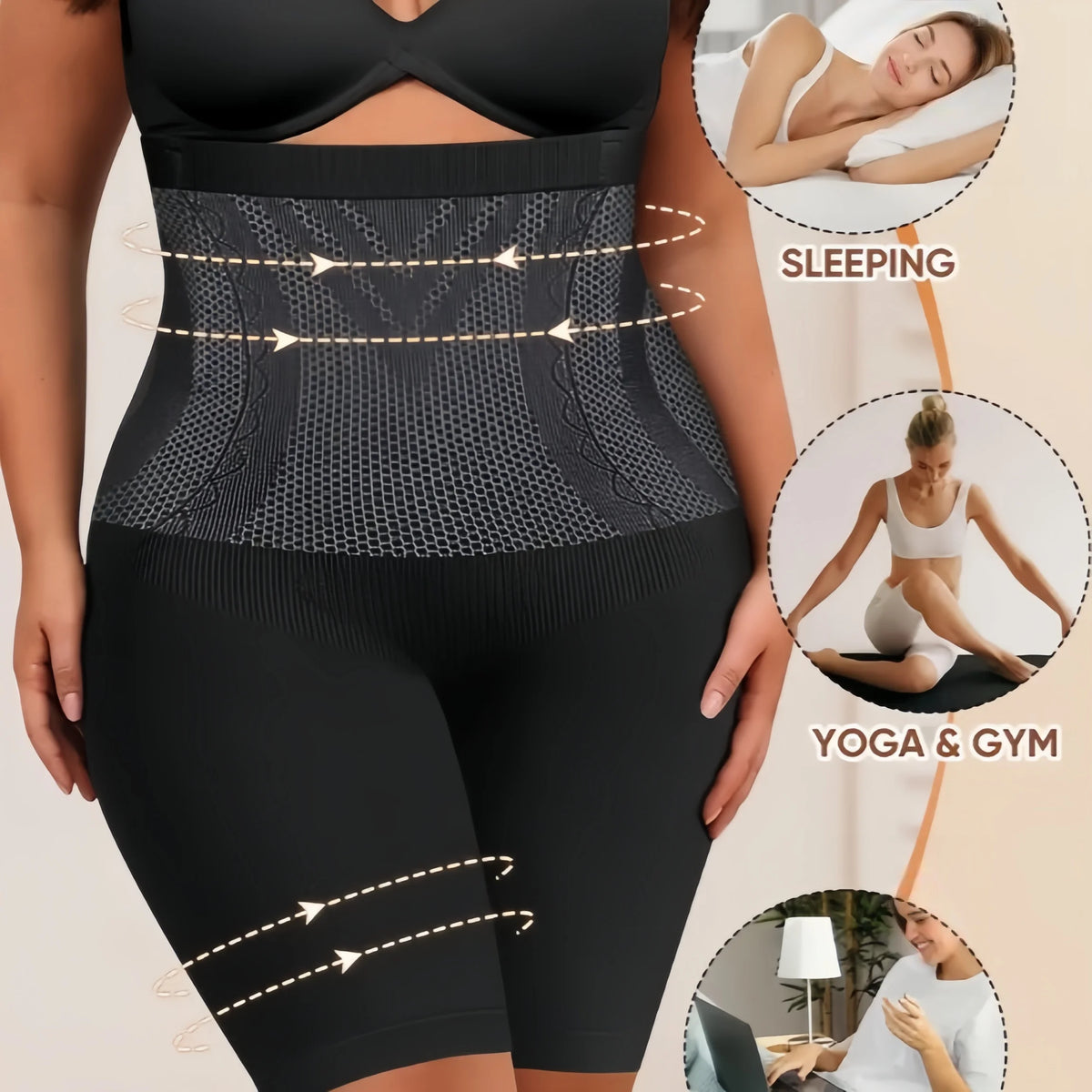 Marca(AC) Aura Curve-Cueca Modeladora de Cintura Alta Sem Costuras