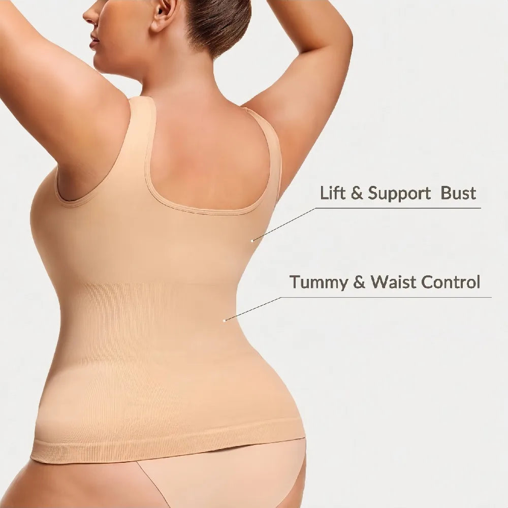 Marca(AC) Aura Curve- Camisola Modeladora Sem Costura, com Controle de Barriga para Mulheres.