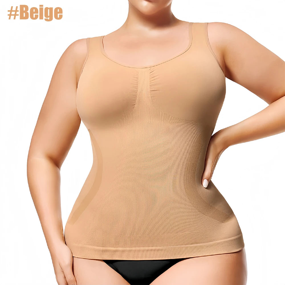 Marca(AC) Aura Curve- Camisola Modeladora Sem Costura, com Controle de Barriga para Mulheres.