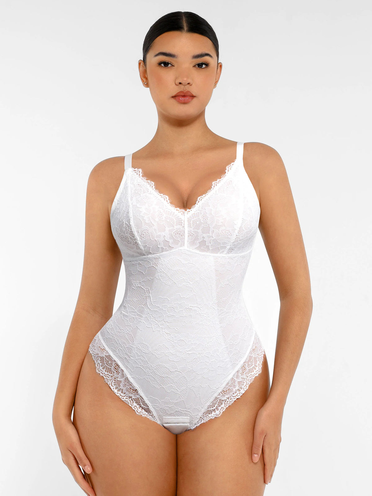 Marca(AC) Aura Curve-Modelador Corporal Sexy de Renda para Mulheres, Compressão Firme para Controle da Barriga, Roupa Íntima Modeladora