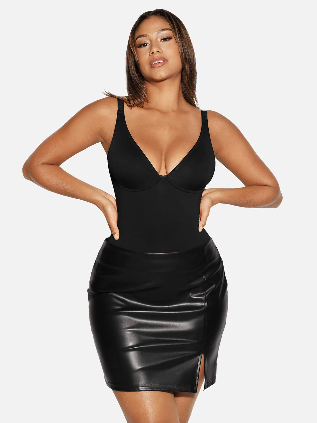 Marca(AC) Aura Curve-Modelador Corporal Sexy de Renda para Mulheres, Compressão Firme para Controle da Barriga, Roupa Íntima Modeladora