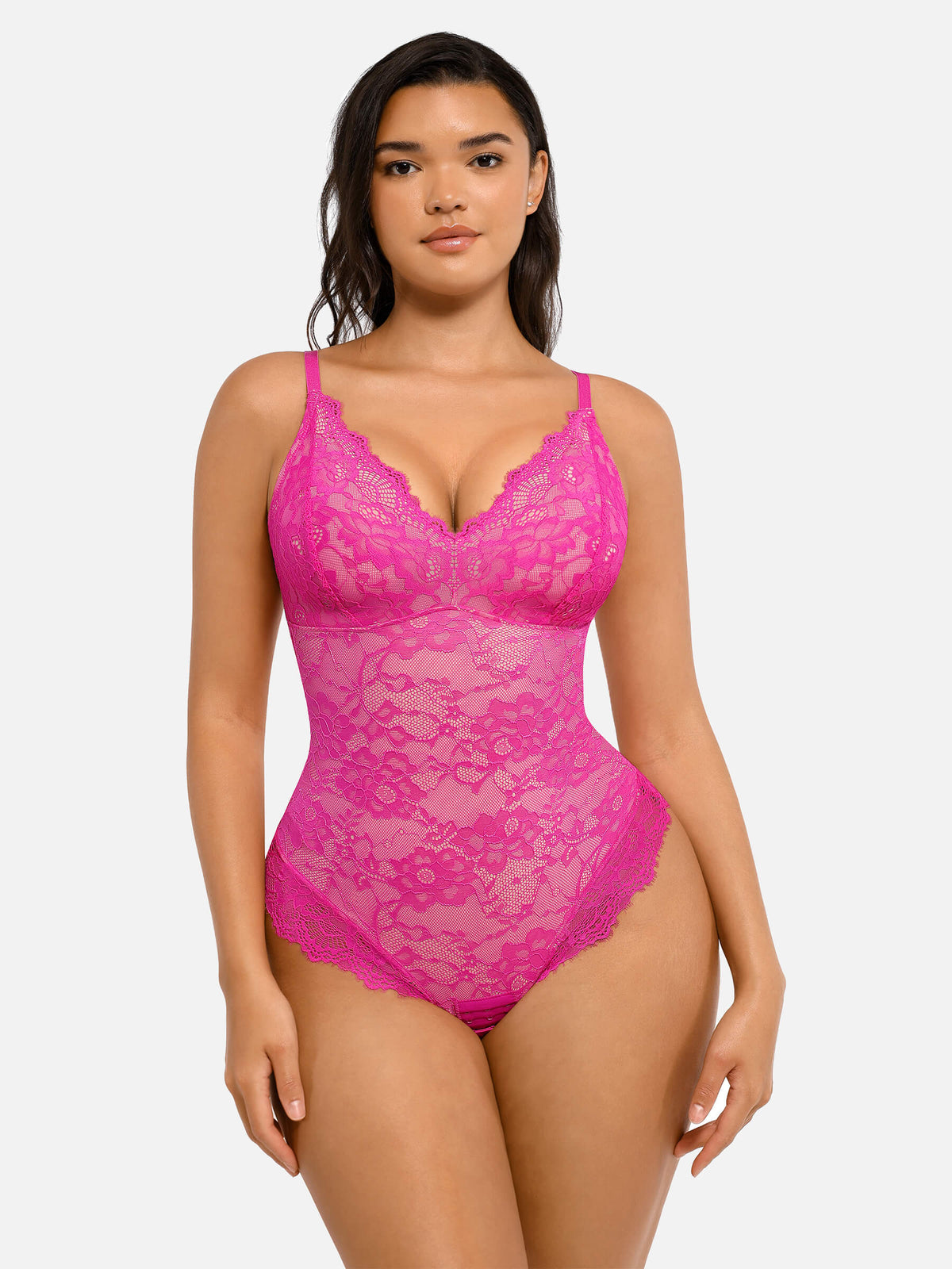 Marca(AC) Aura Curve-Modelador Corporal Sexy de Renda para Mulheres, Compressão Firme para Controle da Barriga, Roupa Íntima Modeladora