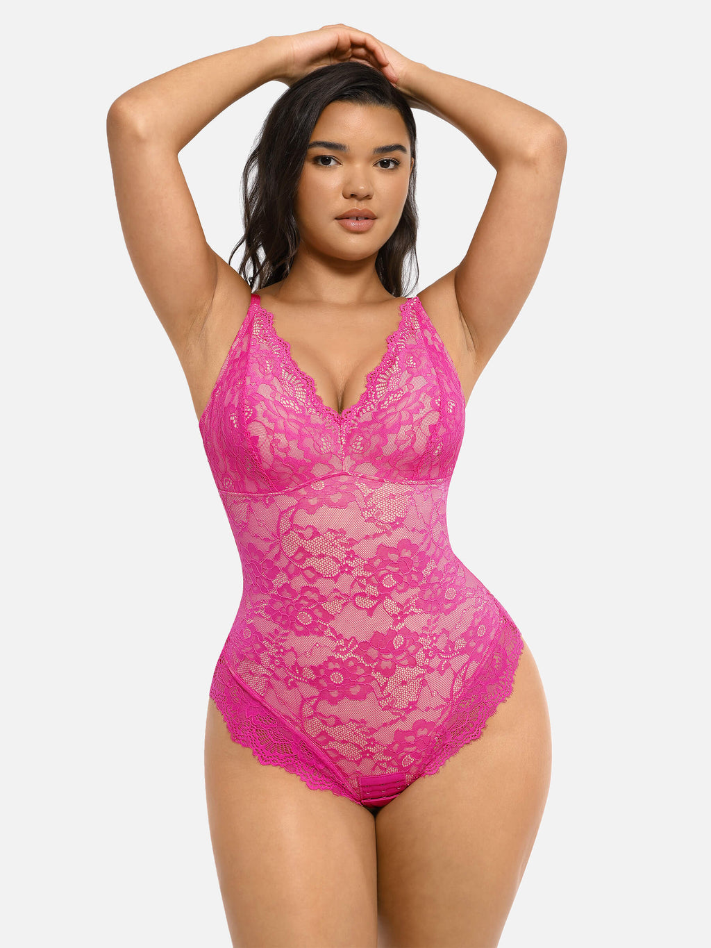 Marca(AC) Aura Curve-Modelador Corporal Sexy de Renda para Mulheres, Compressão Firme para Controle da Barriga, Roupa Íntima Modeladora