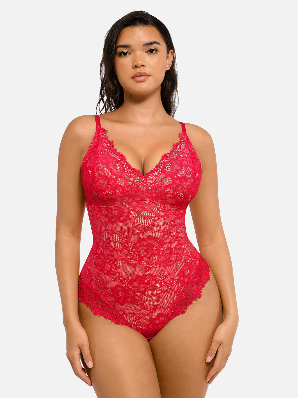 Marca(AC) Aura Curve-Modelador Corporal Sexy de Renda para Mulheres, Compressão Firme para Controle da Barriga, Roupa Íntima Modeladora