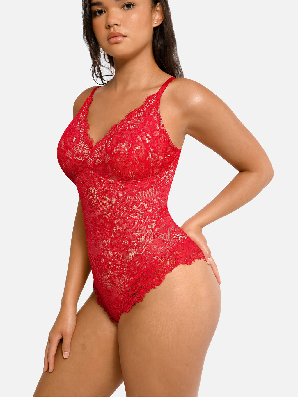 Marca(AC) Aura Curve-Modelador Corporal Sexy de Renda para Mulheres, Compressão Firme para Controle da Barriga, Roupa Íntima Modeladora